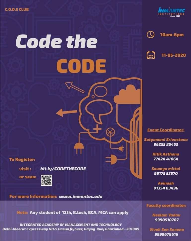 Online Coding Competition for BCA, MCA and B.Tech - Inmantec Institutions